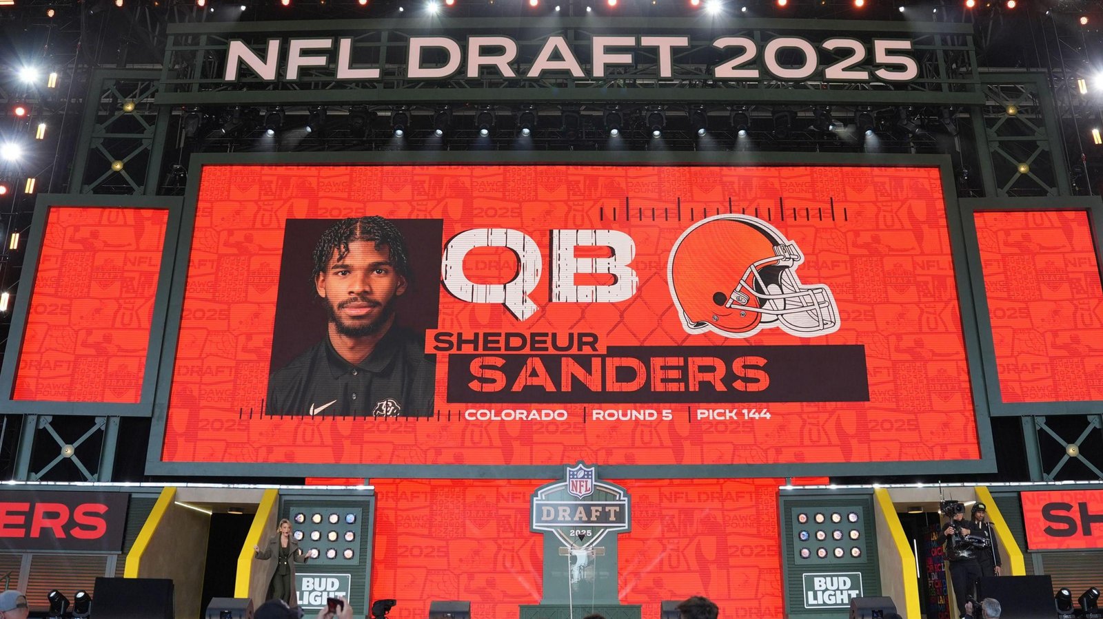The Cleveland Browns pick Shedeur Sanders at the NFL Draft