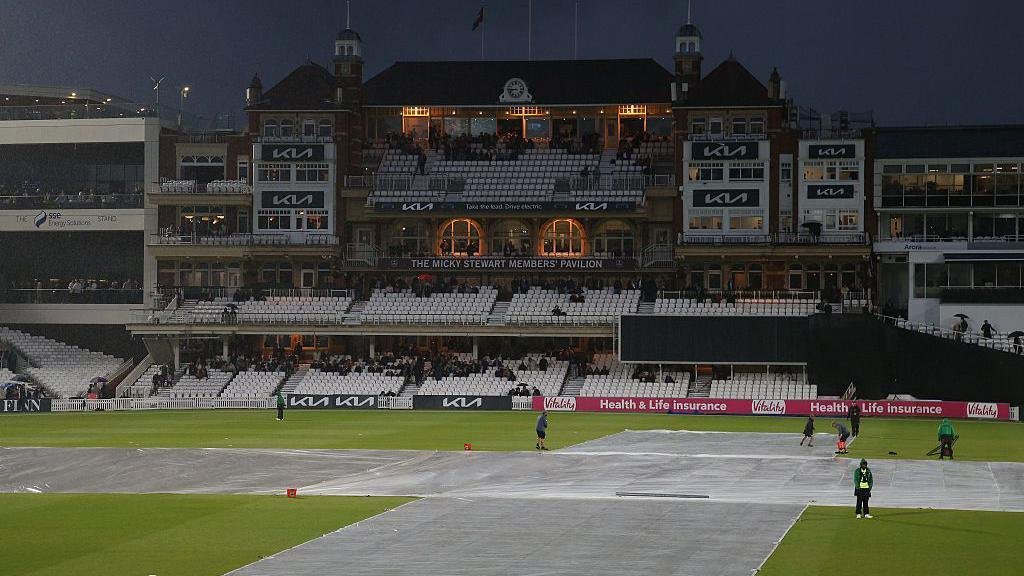 Covers on at the Oval