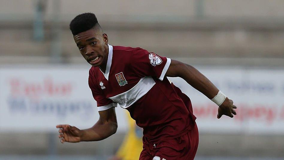 Ivan Toney in action for Northampton